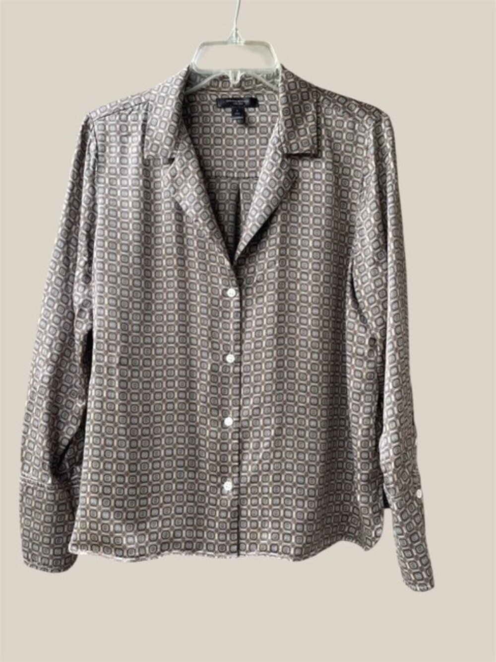 Banana Republic 100% Silk Pajama Top Brand New Large